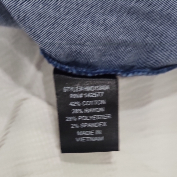 Haute Monde Strapless Blue Denim Dress - Picture 6 of 6